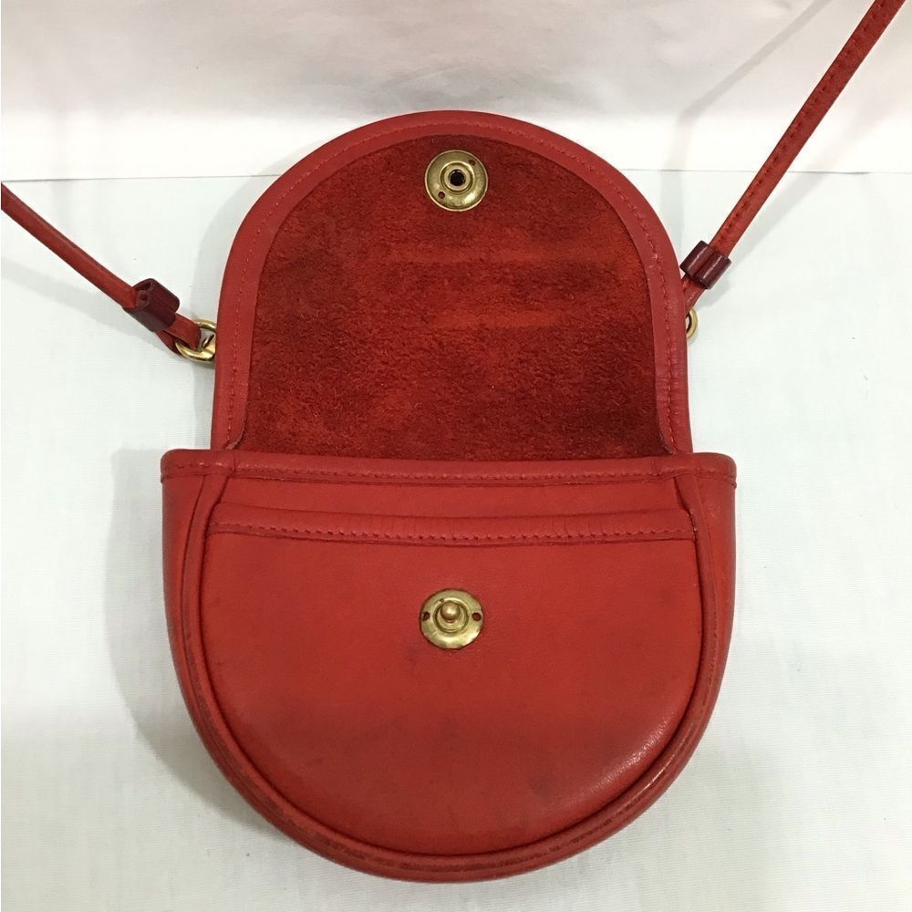 Coach Vintage Red Mini Crossbody Belt Bag Style #9826 - Picture 7 of 13